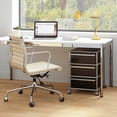 thumbnail image 3 of Cottinch 3 Drawers Accent Cabinet Metal Storage Cabinets with 4 Wheels,Rolling Cabinet Organizer for Home Office,Black, 3 of 8