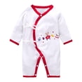 thumbnail image 2 of Mono De Manga Larga Con Estampado De Oso Para Bebé, Mono, Ropa De Pijama, Banda Roja, 52cm, 2 of 7