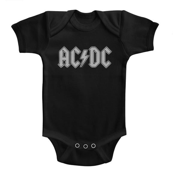 AC/DC Patch Black Infant Baby Romper T-Shirt