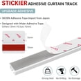 thumbnail image 2 of TYRON Adhesive Curtain Track Ceiling or Wall Mount, Ceiling Track Room Divider, Self Adhesive Curtains Rod No Drill, Curtain Hangers No Damage, 2 of 4