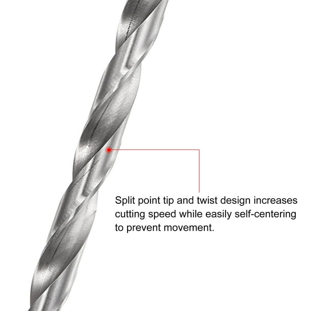 Uxcell 8.5mm Twist Drill Bits High Speed Steel Extra Long Drill Bit 300mm Length