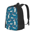 thumbnail image 1 of Balery Festive Dachshund Fun Mochila para hombre y mujer - Tela Oxford 600D resistente - Gran capacidad, resistente al agua, ideal para la escuela, viajes y senderismo, 1 of 6