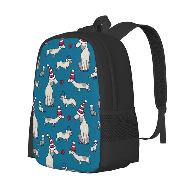 Balery Festive Dachshund Fun Mochila para hombre y mujer - Tela Oxford 600D resistente - Gran capacidad, resistente al agua, ideal para la escuela, viajes y senderismo