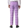thumbnail image 3 of INSPIRE CHIC Floral Pants for Men's Flat Front Prom Formal Flower Dress Pants 38 Purple, 3 of 6