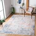 thumbnail image 2 of SAFAVIEH Valencia Brooks Distressed Area Rug, Blue/Gold, 6'10" x 6'10" Square, 2 of 10
