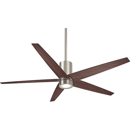 

56 Minka Aire Symbio Walnut - Nickel LED Ceiling Fan with Remote