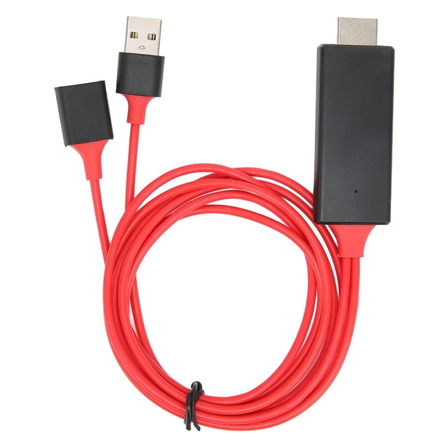 HDTV Cable Cable Adapter, 1080p HD Multimedia Interface for TV Projector with Compatibility and Charging During Playback