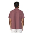 thumbnail image 3 of Cafe Luna Men's and Big Men's Printed Geo Panels Short Sleeve Chambray Woven Shirt, Size S-4XL, 3 of 7