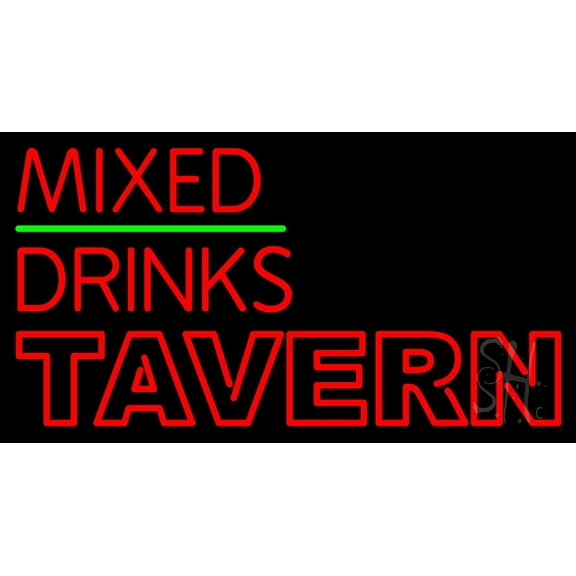 Double Stroke Huge Tavern LED Neon Sign 13 x 24 - inches, Clear Edge Cut Acrylic Backing, with Dimmer - Bright and Premium built indoor LED Neon Sign for restaurant window and interior decor.