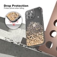 thumbnail image 3 of ULAK Glitter Case for iPhone 14 Pro Max, Clear Slim Shockproof Bumper Phone Case for Apple iPhone 14 Pro Max 2022 for Women Girls, Gold Glitter, 3 of 7