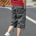 thumbnail image 5 of HOOMEUMY Men's Summer Cargo Shorts Multi-Pockets Bermuda Short Pants Straight Baggy Work Beach Shorts Gray 8, 5 of 5