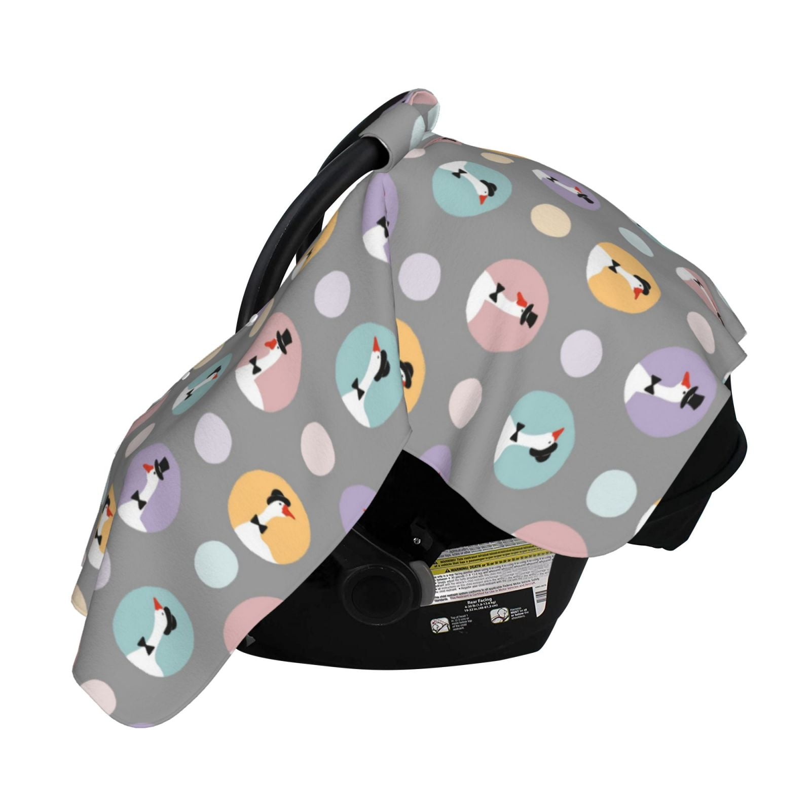 Naloa Cute Geese Baby Car Seat Cover, Breathable Baby Carrier Cover, Multiuse Baby Carrier Cover & Nursing Breastfeeding Cover