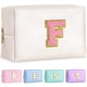 thumbnail image 1 of Bolsa de maquillaje TOPEAST Preppy de piel sintética blanca nacarada impermeable, 1 of 7
