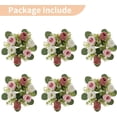 thumbnail image 6 of Artificial Flowers Candle Rings - 6 Pcs 14 inch Diam Large White Fake Roses Wreath Wedding Centerpieces for Tables Spring Summer Wreath for Front Door Weddings Party Ceremony Bouquet Decor, 6 of 11