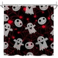 thumbnail image 3 of Halloween Ghost Shower Curtain Spooky Ghosts and Spider Web on Cute Halloween Shower Curtains for Bathroom Kids Halloween Bathroom Decor Black Halloween Decortions Indoor Fabric 72x72 Inch with Hooks, 3 of 5