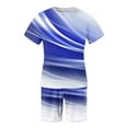 thumbnail image 2 of Vedolay Mens Short Set Men's Summer Shirt & Shorts Set Two Piece Casual Sports Outfits,Blue 3XL, 2 of 3