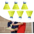 thumbnail image 2 of 12 Packs Nylon Badminton Shuttlecocks Birdies Nylon,Feather Shuttlecocks Badminton Birdies Great Stability ＆ Durability for Indoor Outdoor Sports Hight Speed Training Badminton Balls, White, 2 of 7