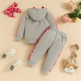 thumbnail image 4 of Kids Clothes 2 Piece Hooded Sweatshirt Long Sleeve Hooded Set Sweater Pocket Round Neck Sweater Long Pants Set Top And Pants Two-piece Set Sweatshirt SweatPant Sports Set, 4 of 7