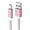 Rose Gold, variant on Mightlink Mini USB Data Transfers Charger Cable for MP3 MP4 Player Data Cable Stable Output Anti-winding Compatible Charging Braided Wire