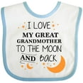 thumbnail image 3 of Inktastic I Love My Great Grandmother to the Moon and Back Boys or Girls Baby Bib, 3 of 4