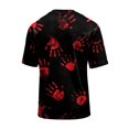 thumbnail image 5 of Mens Halloween Shirts Pumpkin Spider Print Short Sleeve Fall Costumes Ghost Graphic Crew Neck Vintage Spooky Tops 2XL, 5 of 6