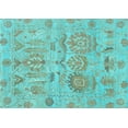 thumbnail image 1 of Ahgly Company Indoor Rectangle Oriental Light Blue Traditional Area Rugs, 2' x 4', 1 of 4