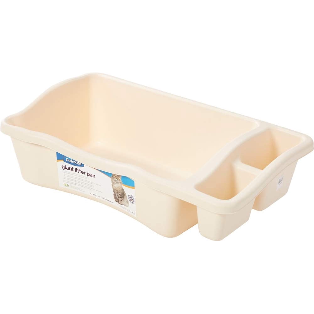 Petmate Rimmed Cat Litter Box With Microban, Giant