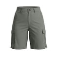 thumbnail image 6 of HappyYEE Women’s Hiking Shorts Button Waist Straight Leg Cargo Shorts with Multi-pocket Loose Fits Summer Outdoor Workout Sport Short ,Gray,XL, 6 of 7