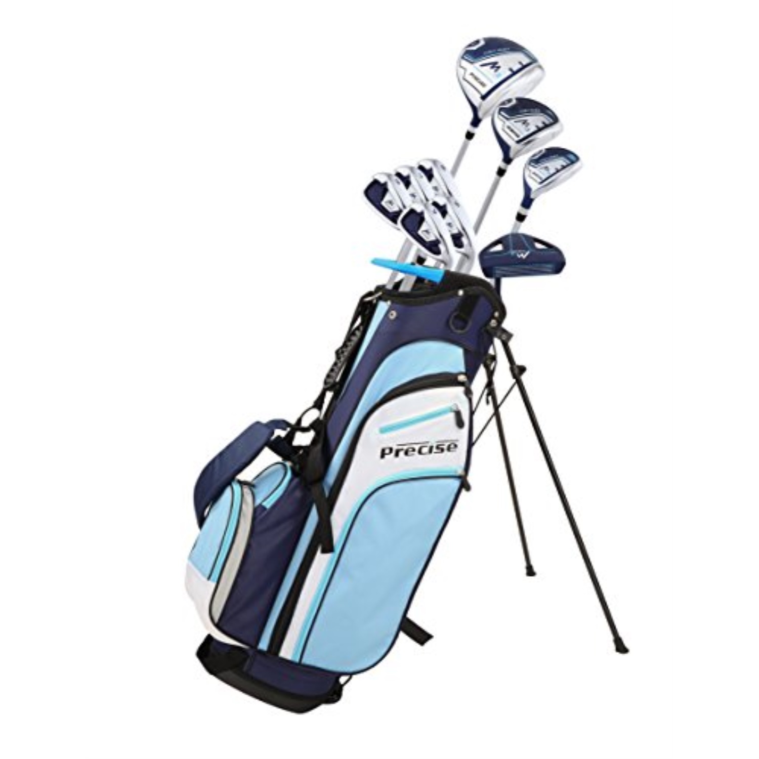 premium ladies golf club set lt. blue and purple, right handed and left handed, sizes/height premium ladies golf club set lt. blue and purple, right handed and left handed, sizes/height