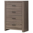 thumbnail image 3 of Cterwk 4 Drawer Dresser for Living Room, Bedroom, Brown, 3 of 10