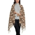 thumbnail image 2 of Yiaed brown sloth family Print Warm Long Scarves Winter Scarfs Big Scarf Oversized Scarf Tassel Soft Fall Winter Thick Scarf Warm Shawl, 2 of 8