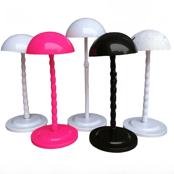 Bloque de cabello para peluca Soporte de plástico simple Cuidado del soporte para peluca Colocación en la ventana de exhibición Soporte ajustable para peluca