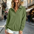 thumbnail image 6 of Aboser Womens Henley Neck Sweatshirt Dressy Casual Long Sleeve Pullover Tops Button Down Collared Shirts Comfy Solid Color Sweatshirts, 6 of 7