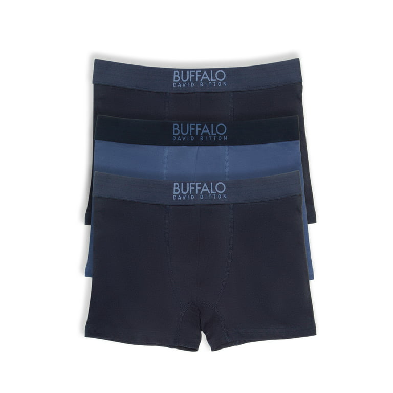 Buffalo David Bitton | 3-Pack Cotton Stretch Boxer Brief (Blue  Multicolored, Medium)