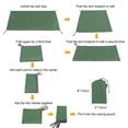 thumbnail image 5 of REDCAMP Waterproof Camping Tarp, Grey/Green 4 in 1 Multifunctional Tent Footprint for Camping, Hiking, Backpacking, 5 of 6