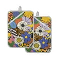 thumbnail image 7 of Yayeee Pot Holders Kitchen Heat Resistant with Pocket 7"x9.8" Cotton Oven Cooking Hot Pads, Blue Floral, 7 of 7