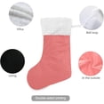 thumbnail image 5 of Coolnut Christmas Stocking Personalized Solid Color Large Candy Stocking Hanging Gift Xmas Stockings Decoration 1 PC for Family Holiday Party Ornaments Decor Fireplace, 5 of 7