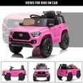 thumbnail image 3 of BTMWAY Pink 12V Toyota Tacoma Powered Ride-On Car with LED Lights, 3 of 12