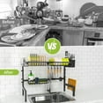 thumbnail image 4 of Over The Sink Dish Drying Rack,25.9"-33.4" Large Stainless Steel Dish Drying Rack Drainer, Expandable Height & Length 2 Tier Dishes Racks for Kitchen Counter Organizer, 4 of 7