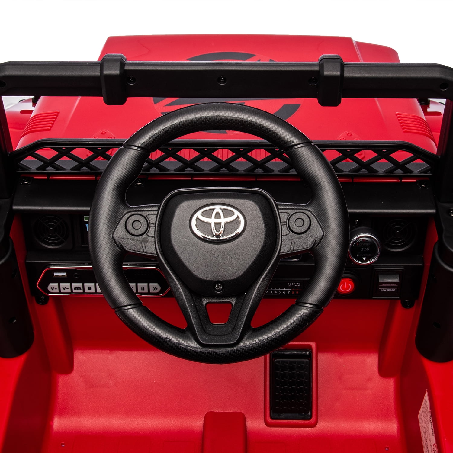 CIPACHO 12V Kids Ride On Truck Car with Parent Remote Control, Licensed TOYOTA FJ Cruiser Electric Car for Kids, Red