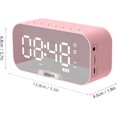 thumbnail image 2 of CHAO Reloj despertador digital con superficie de espejo (rosa), 2 of 5