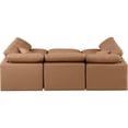 thumbnail image 5 of Meridian Furniture Indulge Vegan Leather U-Shaped Modular Sectional in Orange, 5 of 9