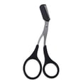 thumbnail image 2 of Professional Precision Trimmer Eyebrow Scissors Remover Beauty Tool With Comb And Non Slip Finger Grips Black Silver Tone For Men, 2 of 2