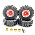 thumbnail image 1 of Vogacara RCGOFFLOW-llantas de plástico resistentes al desgaste, 4 piezas, neumáticos para llantas de control remoto 1/24, neumático Axial Kits de construcción modelo Rojo, 1 of 6