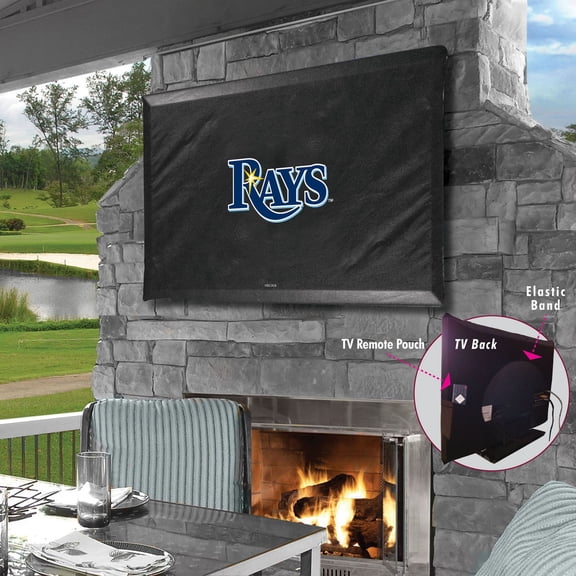 Black Tampa Bay Rays 46" x 28" TV Cover