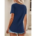 thumbnail image 2 of Women's Classic Fit T Shirts Short Sleeve V Neck Casual Tee Shirt Summer Tops, 2 of 4