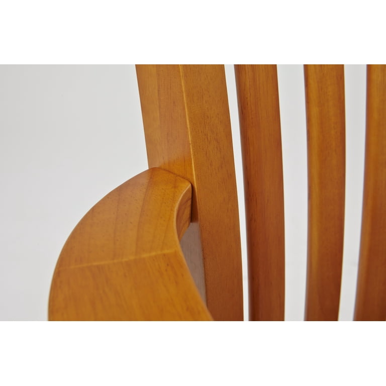 Deluxe Wood Bankers Chair with Vinyl Padded Seat in Fruit Wood