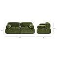 thumbnail image 6 of Jennifer Taylor Home Marcel 72.5" Bubble Modular Modern 2-Piece Loveseat Sofa, 6 of 8