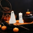 thumbnail image 7 of Walbest 2 Pcs Halloween Ghost Figurine Resin Ghost Sculpture Cute White Ghost Statue Home Table Centerpieces Mini Ghost Ornament for Kitchen Shelf Fireplace, 7 of 7