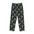 thumbnail image 6 of Uemuo Colorful Turtles Pattern Men's Wide Leg Palazzo Lounge Pants with Pockets Light Weight Loose Comfy Casual Pajama Pants-X-Large, 6 of 9